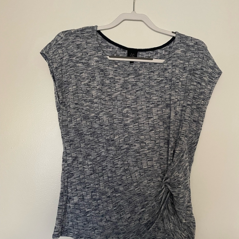 Women's Blue/Gray Textured Top
